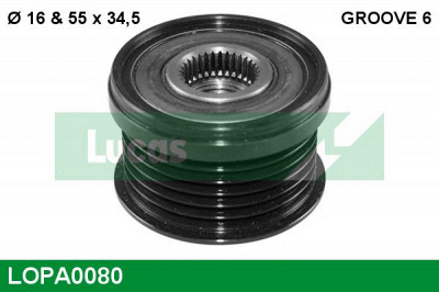 LUCAS ENGINE DRIVE lopa0080 -  Механизм свободного хода генератора